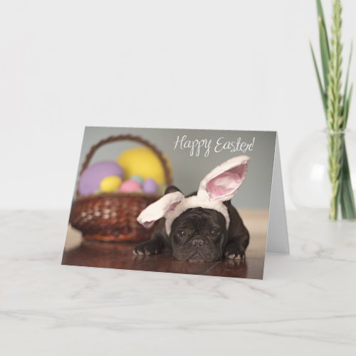 French Bulldog Easter Card Holiday Card