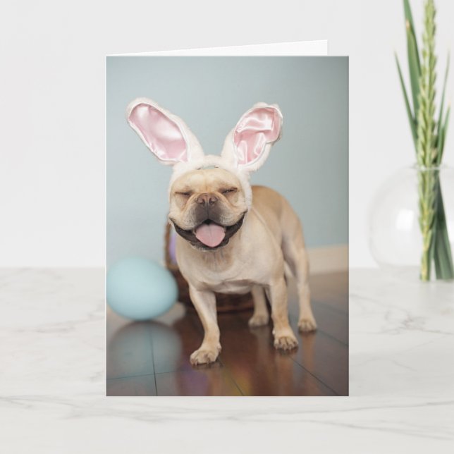 French Bulldog Easter Card! Holiday Card (Front)
