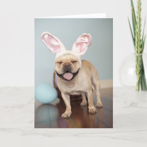 French Bulldog Easter Card Holiday Card