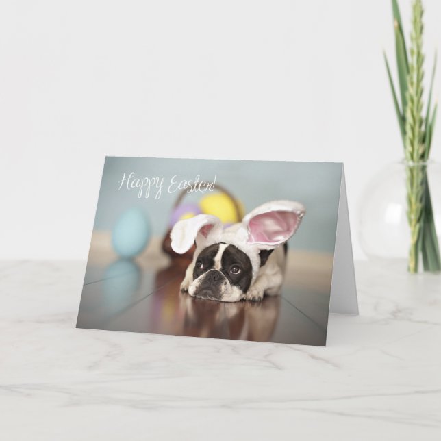 French Bulldog Easter Card! Holiday Card (Front)