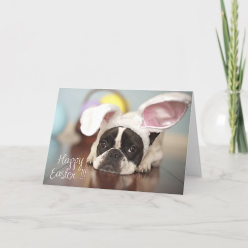 French Bulldog Easter Card Holiday Card