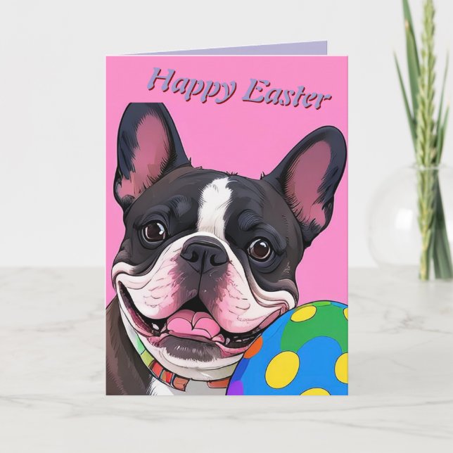 French Bulldog Easter Egg French Bulldog Card (Front)