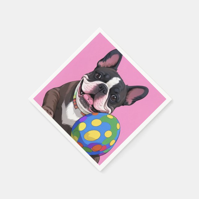 French Bulldog Easter Egg French Bulldog Napkins (Corner)