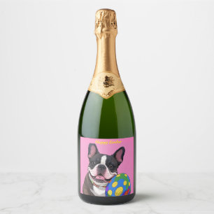 French Bulldog Easter Egg French Bulldog Sparkling Wine Label