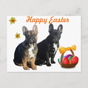 French Bulldog Easter French Bulldog Holiday Postcard