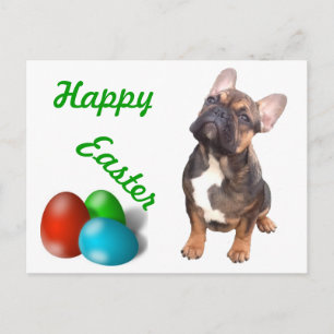 French Bulldog Easter French Bulldog Holiday Postcard