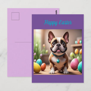 French Bulldog Easter French Bulldog Postcard