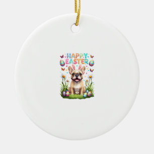 French Bulldog Easter Shirt Funny Frenchie Bunny T Ceramic Ornament
