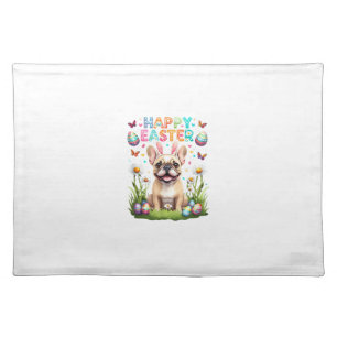 French Bulldog Easter Shirt Funny Frenchie Bunny T Cloth Placemat