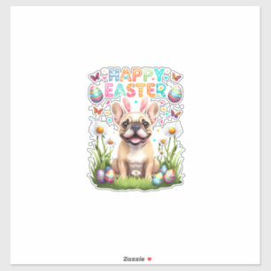 French Bulldog Easter Shirt Funny Frenchie Bunny T Sticker
