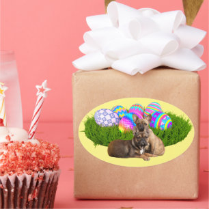 French Bulldog Easter Stickers