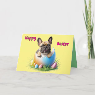 French Bulldog Egg Easter French Bulldog Holiday Card