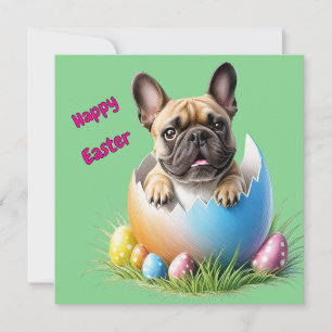 French Bulldog Egg Easter French Bulldog Invitation