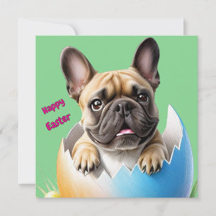 French Bulldog Egg Easter French Bulldog Invitation