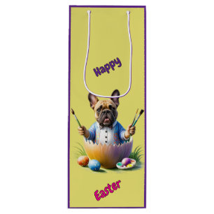 French Bulldog Egg Easter French Bulldog Wine Gift Bag