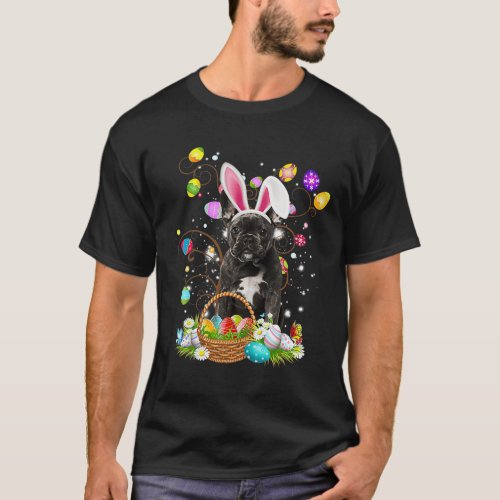 French Bulldog Egg Hunt Bunny Ears Dog Dad Mom  T_Shirt