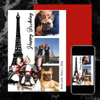 French Bulldog Eiffel Tower Photo Paris Birthday