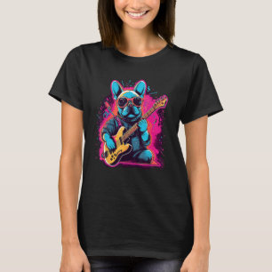French Bulldog Electric Guitar Rock Music  1 T-Shirt