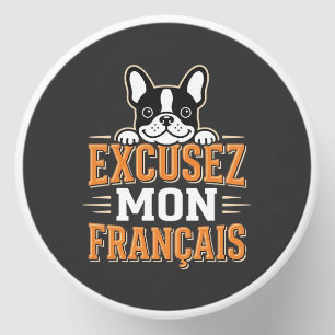 French Bulldog Excusez Mon Franais Design Mini Candle Favors