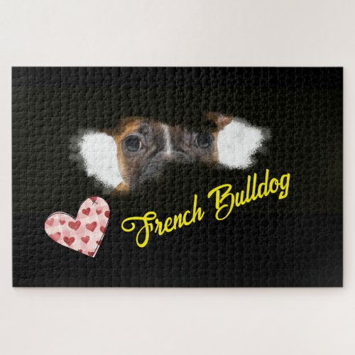 French Bulldog Eyes Solid Color 1000 piece Jigsaw Jigsaw Puzzle