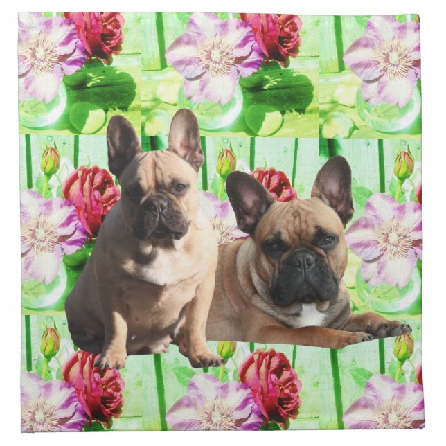 French Bulldog Fabric Napkins (Front)