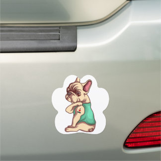 French Bulldog Face Car Magnets| Essential for car Car Magnet