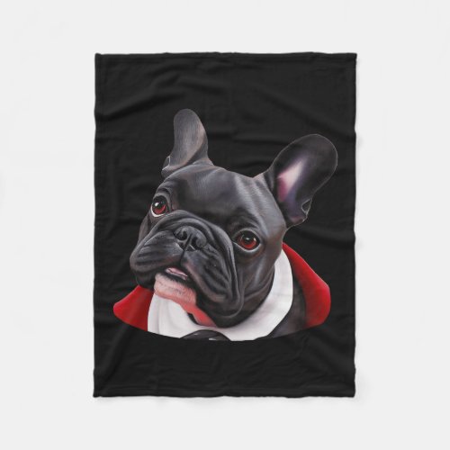 French Bulldog Face Cute Frenchie Mama Portrait  Fleece Blanket