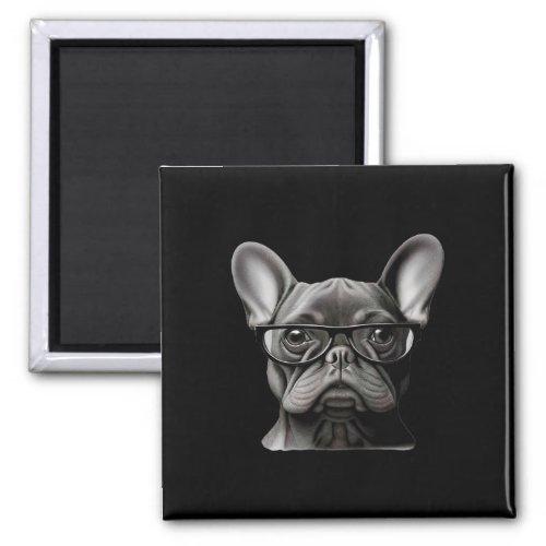 French Bulldog Face Cute Frenchie Mama With Gles  Magnet