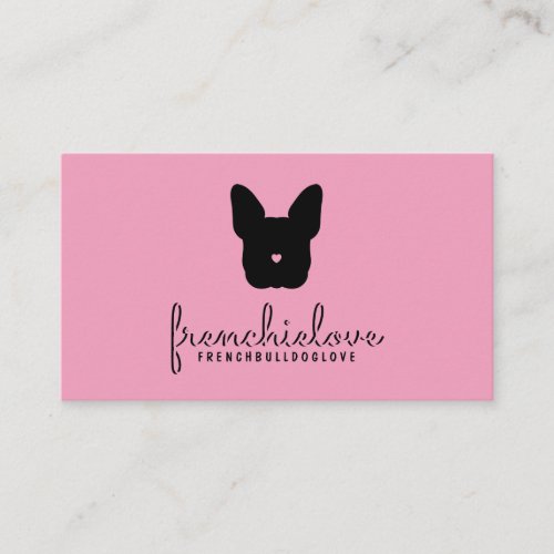 French bulldog face cute pet sitter groomer vet business card