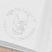 French Bulldog Face “From the Library of” Book