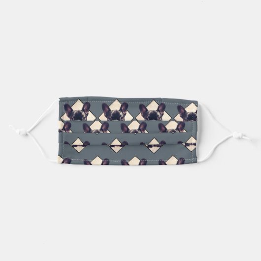 French Bulldog face mask cover (Front, Folded)