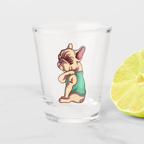 French Bulldog Face Shot Glass Gifts 