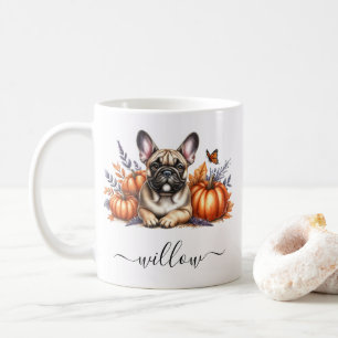 French Bulldog Fall Mug with Personalized Name
