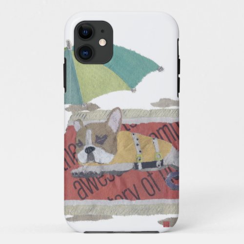 French Bulldog Fawn Pied Frenchie Colorful Pop iPhone 11 Case