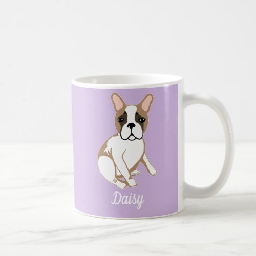 French Bulldog Fawn Pied Lavender Personalized Mug