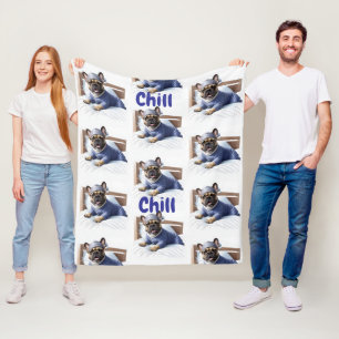 French Bulldog Festival Sleep Day Bulldog Fleece Blanket