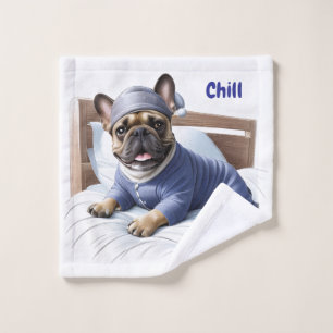 French Bulldog Festival Sleep Day Bulldog Wash Cloth