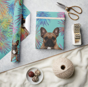 French Bulldog Fireworks French Bulldog Wrapping Paper