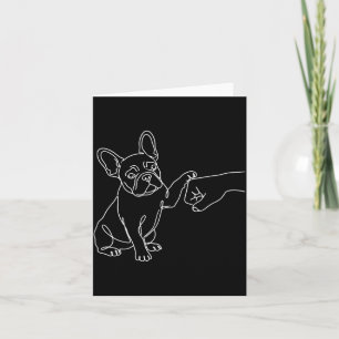 French Bulldog Fist Bump Frenchie Hand Card