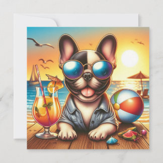 French Bulldog Flat Card
