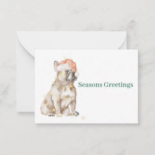 French Bulldog Flat Note Card