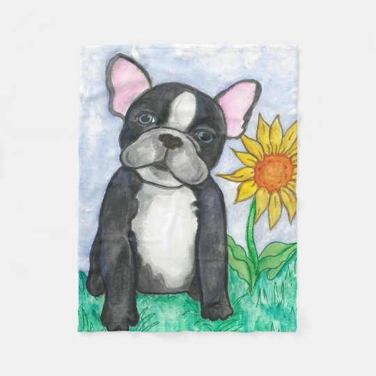french bulldog baby blanket