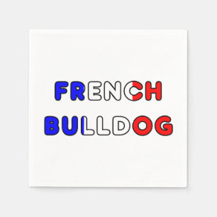 french bulldog flg in name napkins