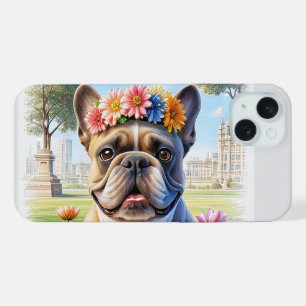 French Bulldog flower crown Mother's Day iPhone 15 Plus Case