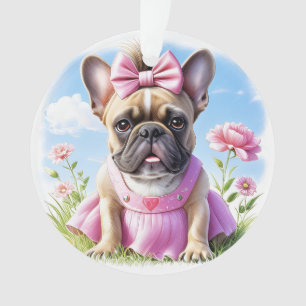 French Bulldog Flowers French Bulldog Ornament
