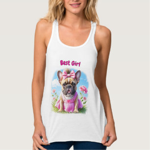 French Bulldog Flowers French Bulldog Tank Top