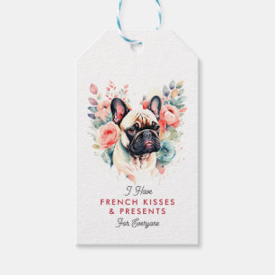 French Bulldog Flowers French Kisses For Everyone Gift Tags