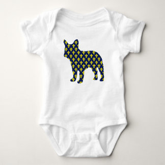 French Bulldog Fluer de Lis Baby Bodysuit
