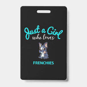 French Bulldog For Girls Kids French Bulldog Badge