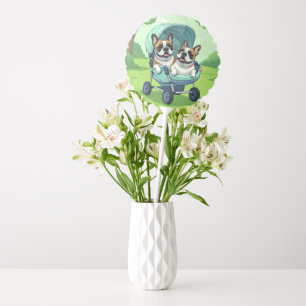French Bulldog Französische Bulldogge Zwillinge Balloon